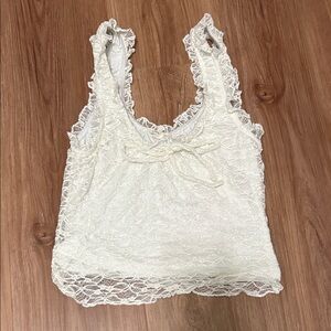 Aeropostale Lace Camisole Top - White